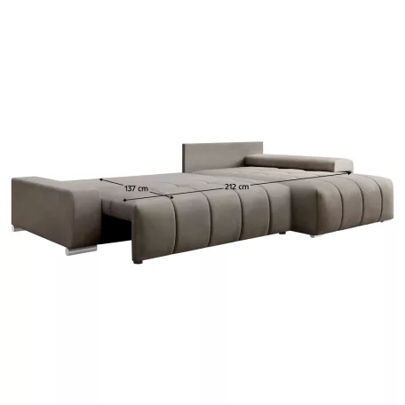 Univerzális ülőgarnitúra, szürke, VEZAN ROH