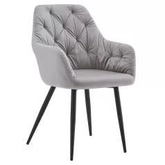 Design fotel, szürke Velvet szövet, VERIO NEW