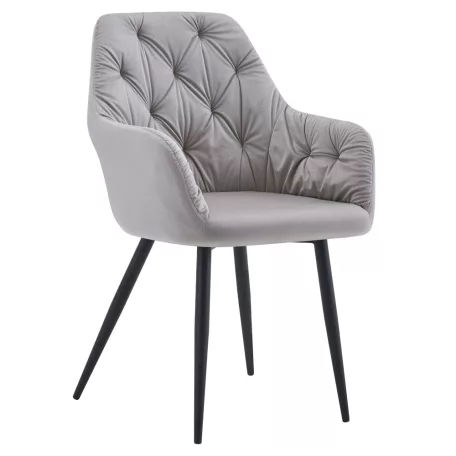 Design fotel, szürke Velvet szövet, VERIO NEW