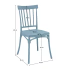 Rakásolható szék, kék, SAZEN