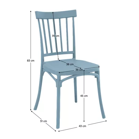 Rakásolható szék, kék, SAZEN