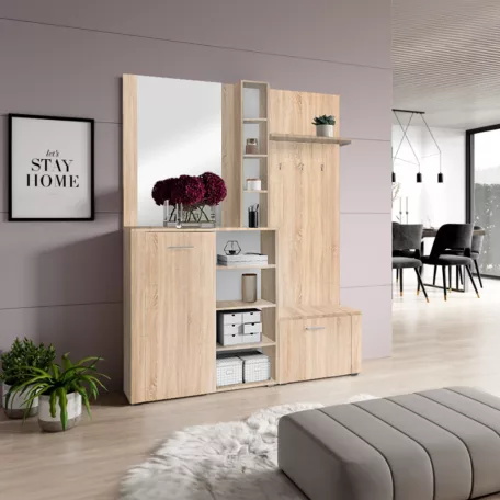 Előszobai készlet, sonoma tölgy, FANDU