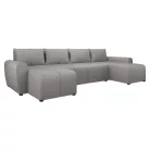 Univerzális ülőgarnitúra, szürke, DELIN U UNI