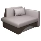 Kinyitható fotel, bézses szürke Taupe/barna, KUBOŠ NEW UNI