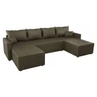 Univerzális ülőgarnitúra, barna, DUAN U UNI