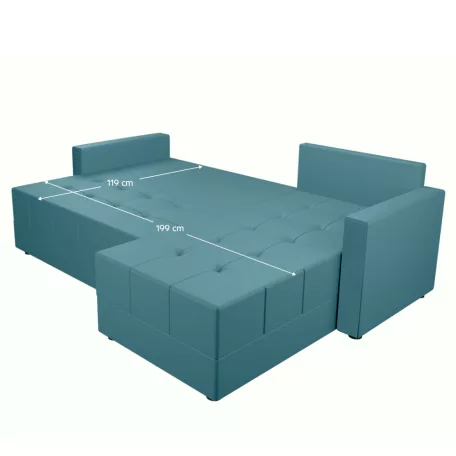 Univerzális ülőgarnitúra, petrolkék, DUAN ROH