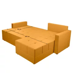 Univerzális ülőgarnitúra, mustársárga, DUAN ROH