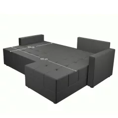 Univerzális ülőgarnitúra, szürke, DUAN ROH