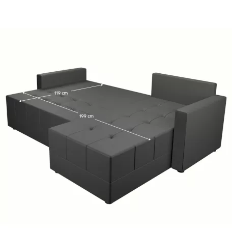 Univerzális ülőgarnitúra, szürke, DUAN ROH