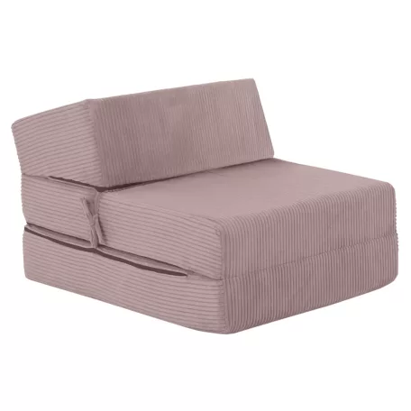 Összecsukható matrac/fotel, 2 az 1-ben, rózsaszín, MALEN