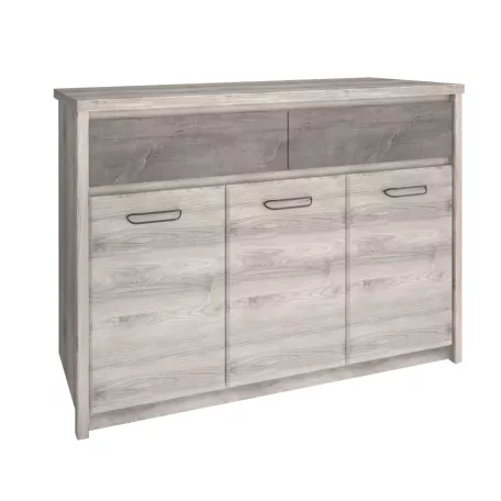 Komód 3D2S, nairobi gesztenye/onix, JESI NEW