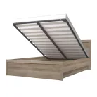 Ágy tárhellyel, 140x200, sonoma tölgy, JESI NEW