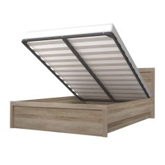 Ágy tárhellyel, 140x200, sonoma tölgy, JESI NEW