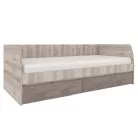 Ágy 2S, 90x200, nairobi gesztenye/onix, JESI NEW