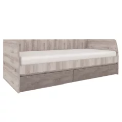 Ágy 2S, 90x200, nairobi gesztenye/onix, JESI NEW