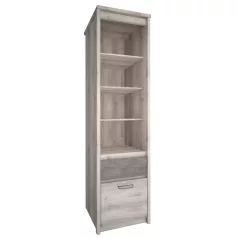 Nyitott polcállvány 1D1S, nairobi gesztenye/onix, JESI NEW