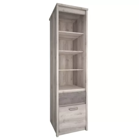 Nyitott polcállvány 1D1S, nairobi gesztenye/onix, JESI NEW