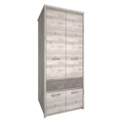 Szekrény 4D1S, nairobi gesztenye/onix, JESI NEW