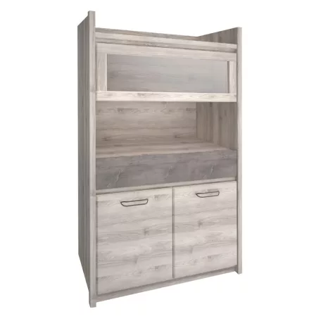 Alacsony vitrin 2D1W1S, nairobi gesztenye/onix, JESI NEW