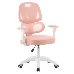 Forgószék, rózsaszín/fehér, LISTER