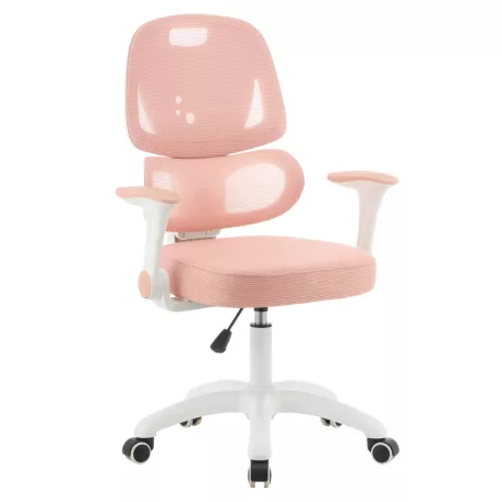 Forgószék, rózsaszín/fehér, LISTER