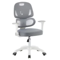 Forgószék, szürke/fehér, LISTER