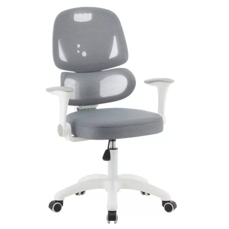 Forgószék, szürke/fehér, LISTER