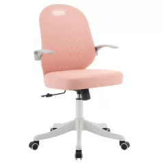 Forgószék, rózsaszín/fehér, TARIA