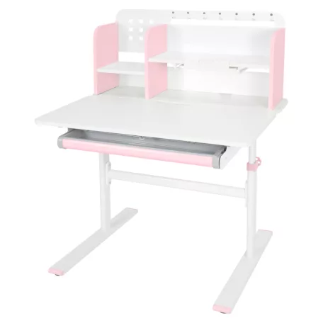 Növekvő íróasztal, rózsaszín/fehér, ADAN