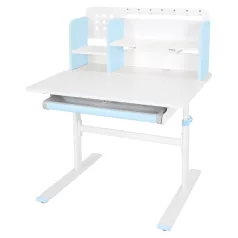 Növekvő íróasztal, kék/fehér, ADAN