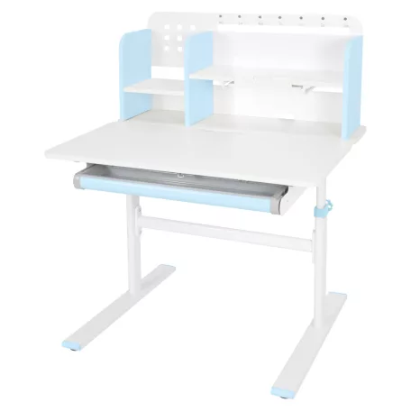 Növekvő íróasztal, kék/fehér, ADAN