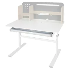 Növekvő íróasztal, szürke/fehér, ODIN