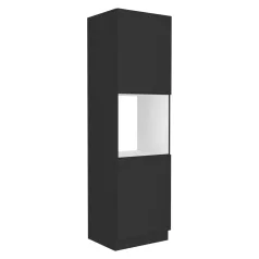 Magas szekrény sütőhöz, fekete, SIBER 60 DP-210 2F