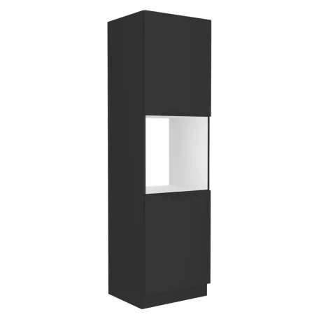 Magas szekrény sütőhöz, fekete, SIBER 60 DP-210 2F