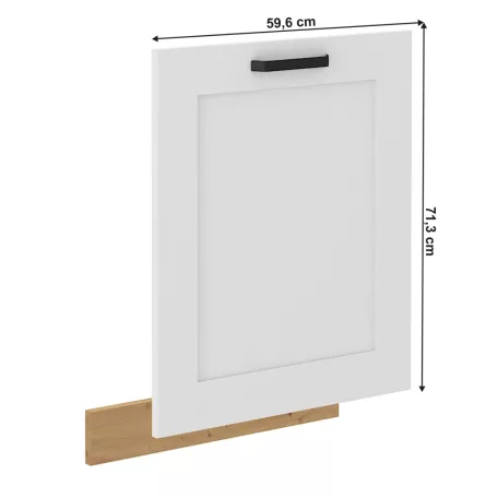 Ajtó mosogatógéphez, fehér/artisan tölgy, LULA ZM 713x596