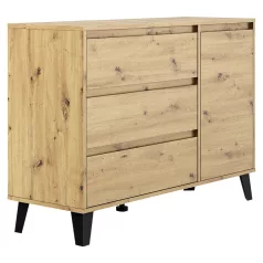 Komód, artisan tölgy, BOGAN NEW 1D3S