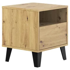 Éjjeliszekrény, artisan tölgy, BOGAN NEW 1S