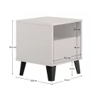 Éjjeliszekrény, cashmere, BOGAN NEW 1S