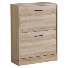 Cipőtároló, 2 soros, tölgy, BOTNIX