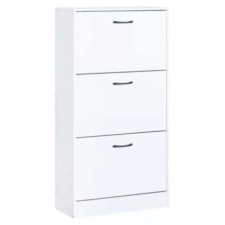 Cipőtároló, 3 soros, fehér, BOTORIA