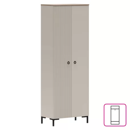 Szekrény, szürkésbarna Taupe/silverjack tölgy, DOMCA 2D