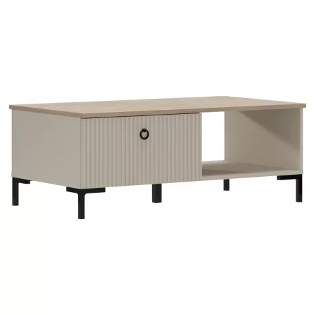 Dohányzóasztal, szürkésbarna Taupe/silverjack tölgy, DOMCA 1S