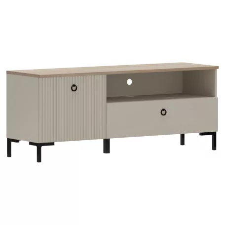 TV-állvány, szürkésbarna Taupe/silverjack tölgy, DOMCA 1K1S