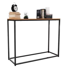 Konzolasztal, tölgy/fekete, KALISTO NEW