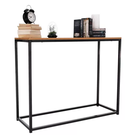 Konzolasztal, tölgy/fekete, KALISTO NEW