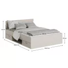 Ágykeret, 140x200, cashmere, MICHIGAN NEW