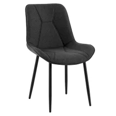 Étkezőszék, sötétszürke/fekete, DELTA