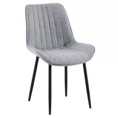 Étkezőszék, világosszürke/fekete, ZAJRA