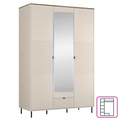 Szekrény, kasmír/castello tölgy, EYCO 3D1S