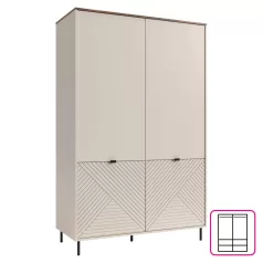 Szekrény, kasmír/castello tölgy, EYCO 4D